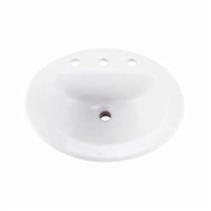 Maxwell® Top Mount Lavatory Sink, ADA, 21 x 17-7/8 x 8-1/2 in, Vitreous China, White