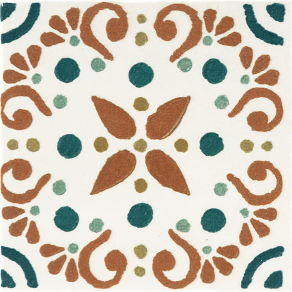 Cotto Revival Valencia Square, Handcrafted 4X4 Glossy