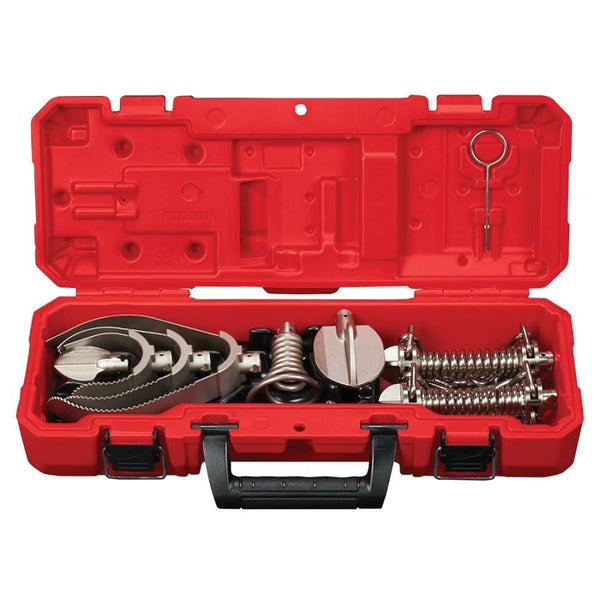 MX FUEL™ 9-Piece Rust-Resistant Cordless Head Attachment Kit, For Use With MX FUEL™ MXF500 and MXF501 Sewer Drum Machine and 5/8 in and 3/4 in Drum Cable and 7/8 in Sectional Cable, Steel