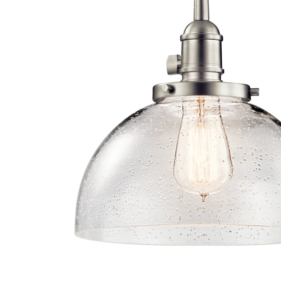 Avery Single Light 10" Wide Pendant with Clear Seedy Glass Shade