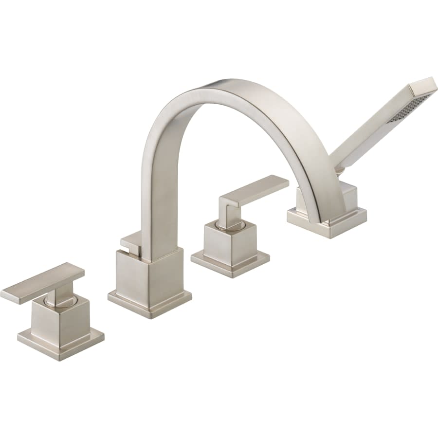 Vero Deck Mounted Roman Tub Filler Trim with Hand Shower