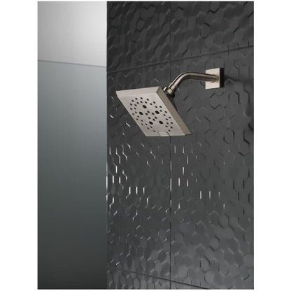 Universal Showering 5-13/16" Square 1.75 GPM Shower Head Full Spray Pattern with Touch Clean and H2Okinetic Technology