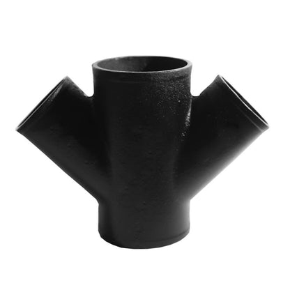 Double Wye, 4 x 2 in, No Hub, Cast Iron