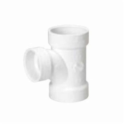 Sanitary Tee, 6 x 4 in, Hub, DWV, PVC