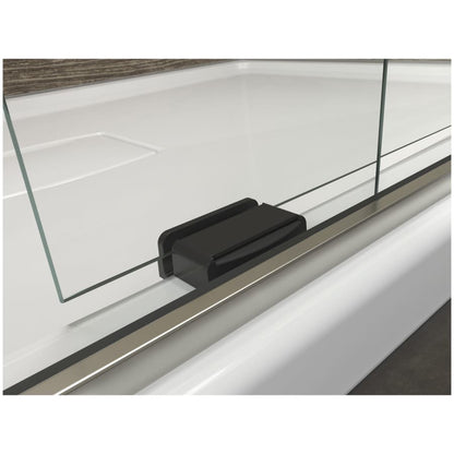 Levity 59-3/4" High x 59-5/8" Wide Sliding Frameless Tub Door with Clear Glass