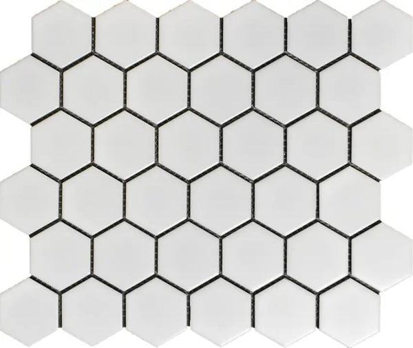 MG WHITE 12X12 MOS. HEXAGON 2X2