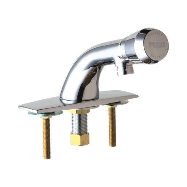 Metering Lavatory Faucet, ADA, 1 Handle, 2-Hole, 0.5 gpm, Polished Chrome