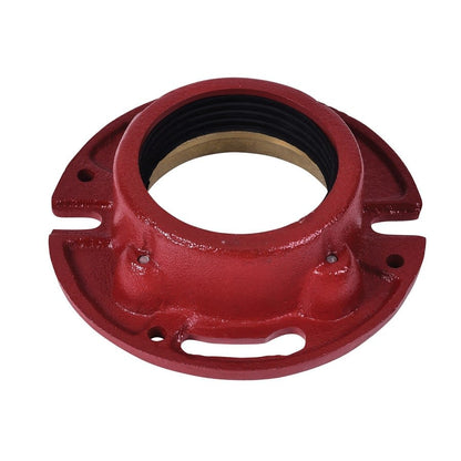 Closet Flange, 3 in, No Caulk, 6-15/16 in OD, Cast Iron, Red