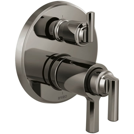 Levoir Thermostatic Valve Trim with Integrated Volume Control and 3 Function Diverter for Two Shower Applications - Less Rough-In