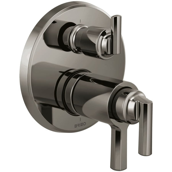 Levoir Thermostatic Valve Trim with Integrated Volume Control and 3 Function Diverter for Two Shower Applications - Less Rough-In