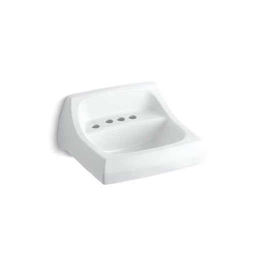 Kingston™ Wall Mount Lavatory Sink, ADA, 21-1/4 x 18-1/4 x 7-1/4 in, Vitreous China, White