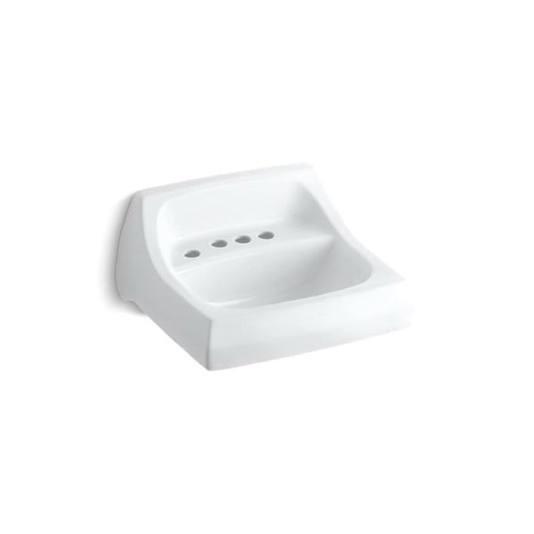 Kingston™ Wall Mount Lavatory Sink, ADA, 21-1/4 x 18-1/4 x 7-1/4 in, Vitreous China, White