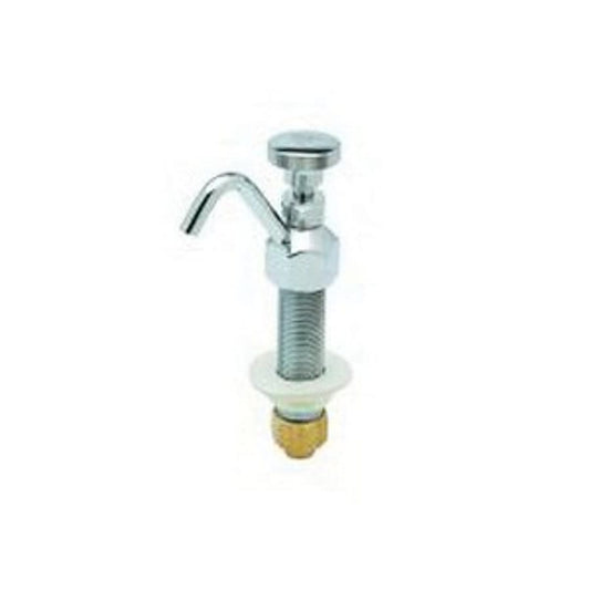 Dipper Well Faucet, Deck Mount, ADA, Push Handle, Polished Chrome