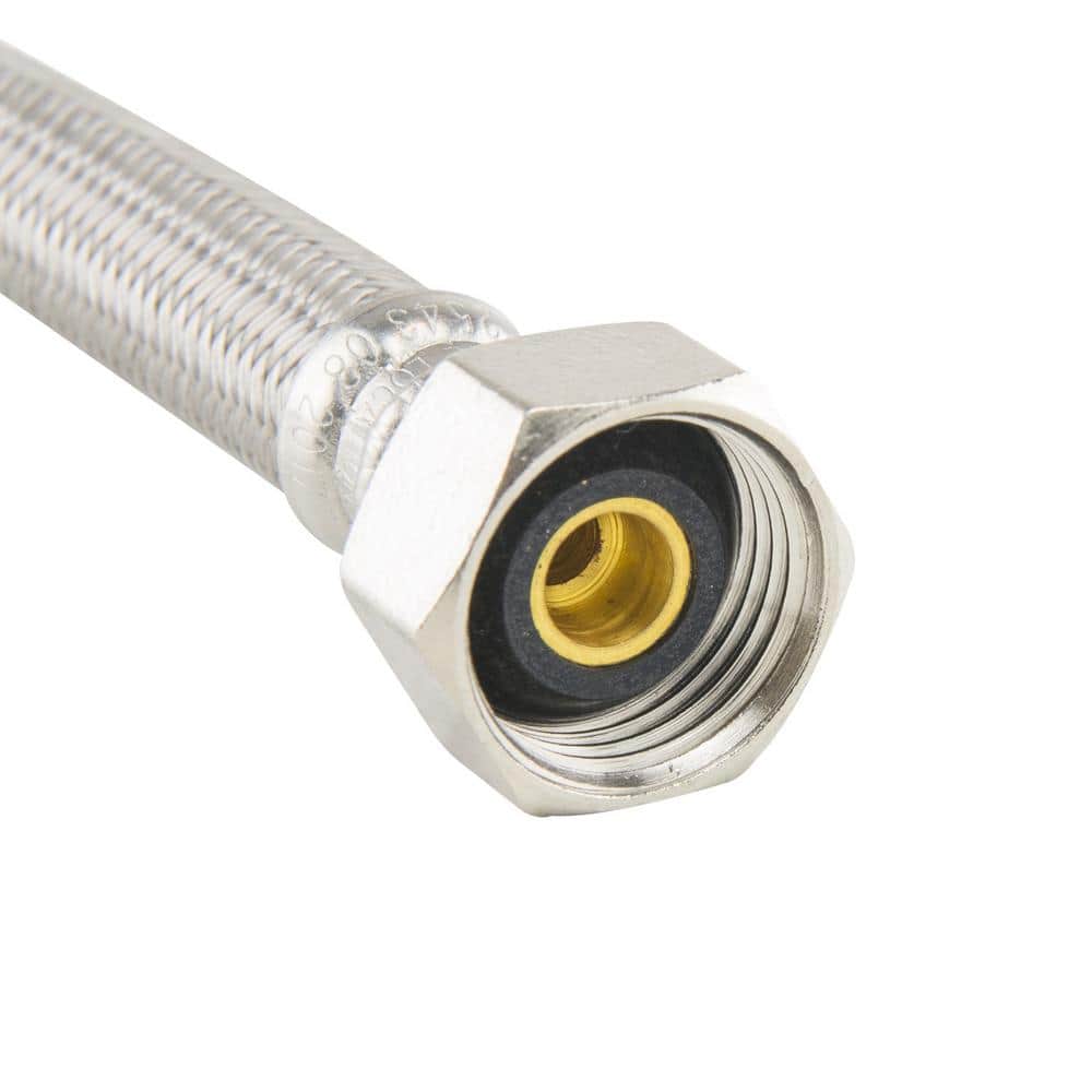 3/8 in. Compression x 1/2 in. FIP x 20 in. Braided Polymer Faucet Supply Line