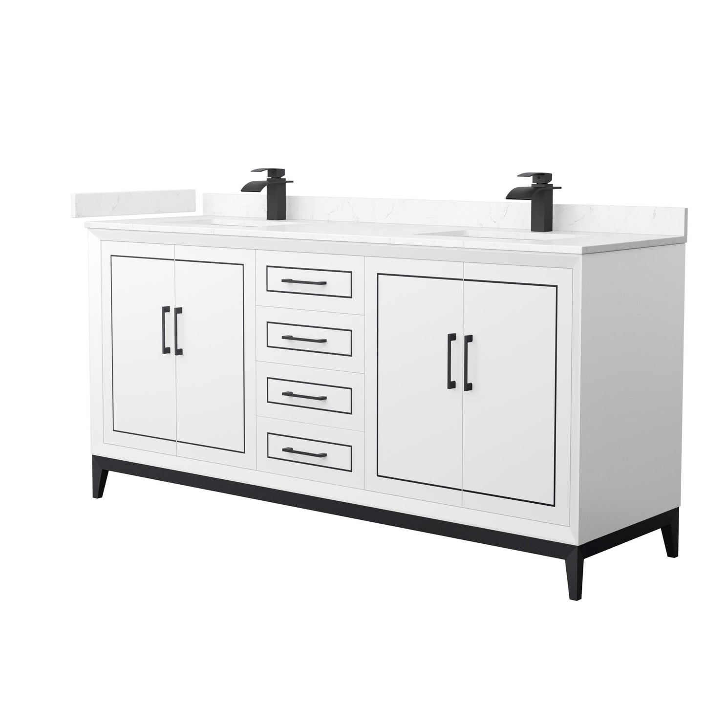 Marlena Double Bathroom Vanity - 72W x 35.25H x 22D