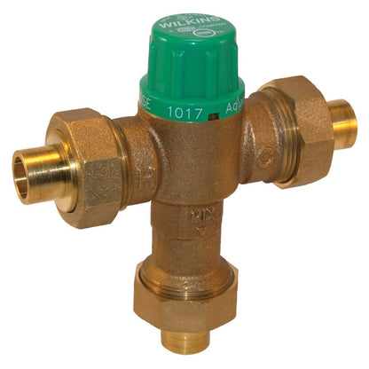 Aqua-Gard® Mixing Valve, 3/4 in, FNPT, Bronze, Rough Bronze