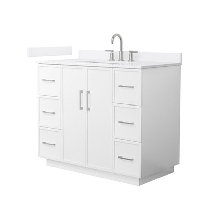 Elan Single Bathroom Vanity with Toe Kick - 42W x 35H x 22D
