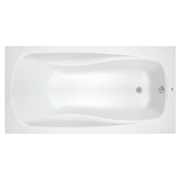 Lansford 72" x 42" Drop In Acrylic Soaking Tub with Reversible Drain and Overflow