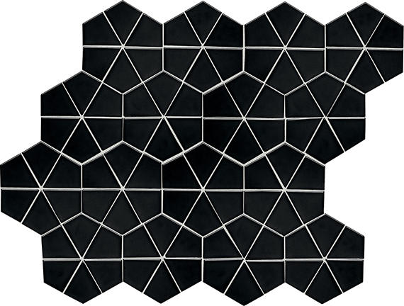 Stagecraft Black Rectangle, Undulated 3X12 Glossy