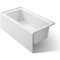 Underscore 60" Soaking Bathtub for Three Wall Alcove Installation with Right Drain