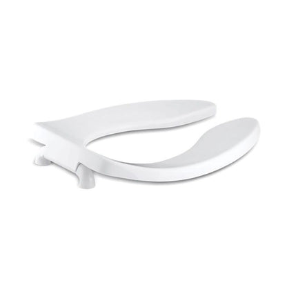 Lustra™ Toilet Seat, Elongated Bowl, Open Front, Less Cover, Plastic, White