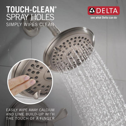 Porter Rough-in Valve Included Single-Handle 3-Spray Shower Faucet 1.75 GPM in Brushed Nickel
