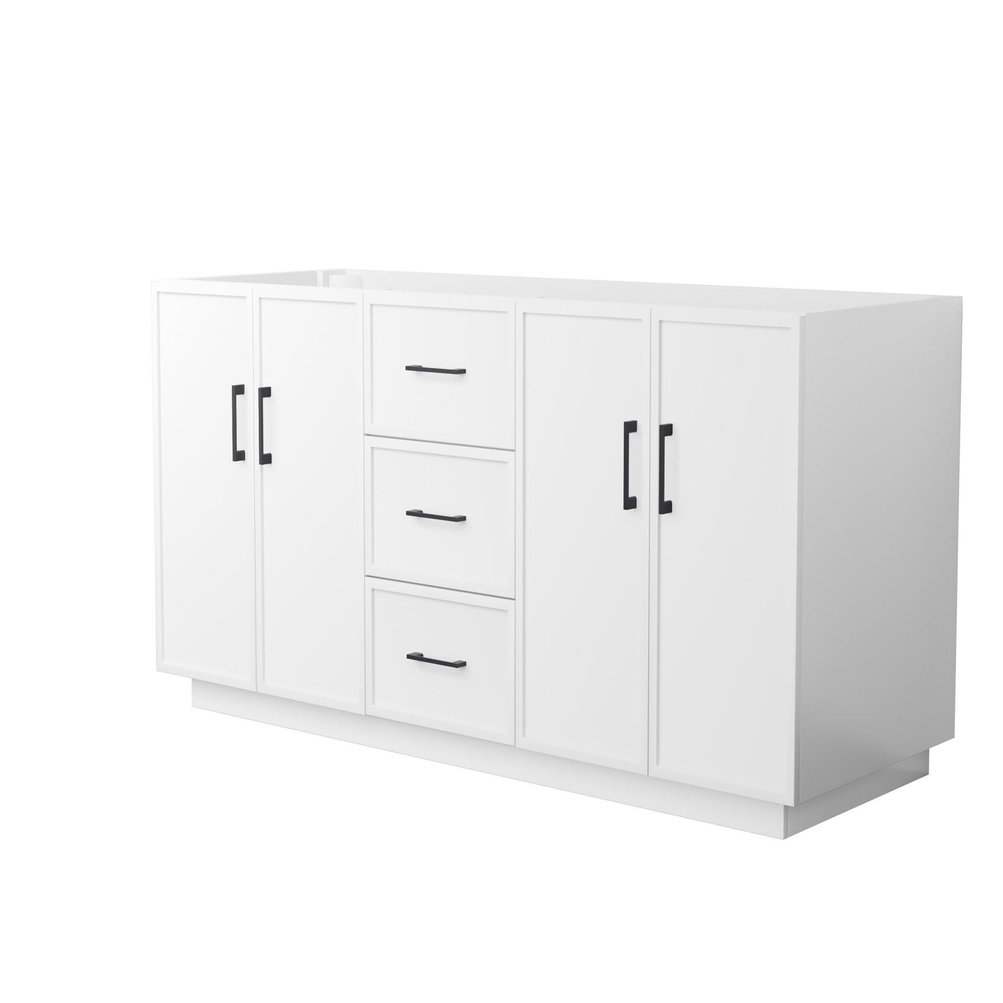 Elan Double Bathroom Vanity with Toe Kick - 59W x 34.25H x 21.5D