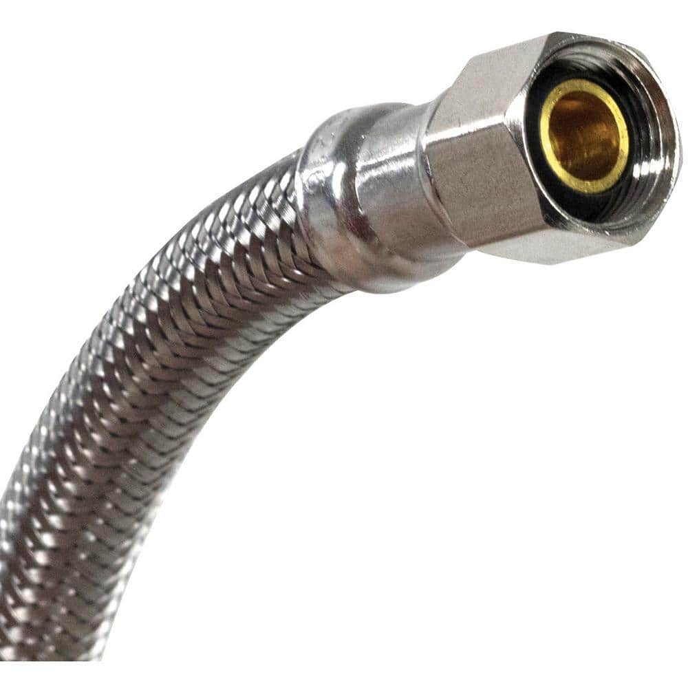 6 ft. Braided Stainless Steel Dishwasher Connector with Elbow