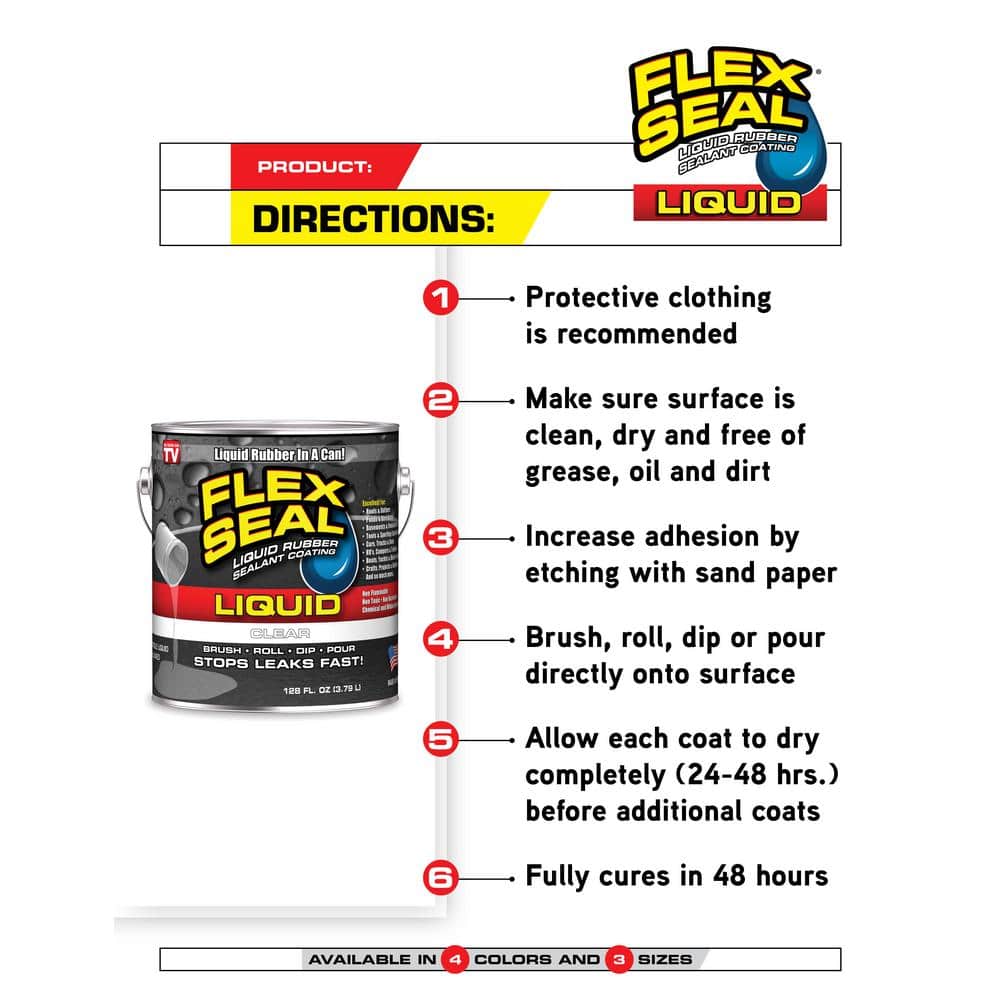 Flex Seal Liquid Black 32 Oz. Liquid Rubber Sealant Coating