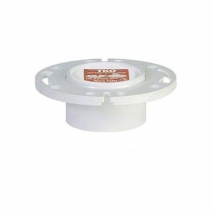 1-Piece Knockout Closet Flange, 4 x 3 in, Hub, PVC