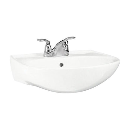 Sacramento® Wall/Pedestal Mount Lavatory Sink, 21-1/4 x 18-1/4 x 9-1/4 in, Vitreous China, White