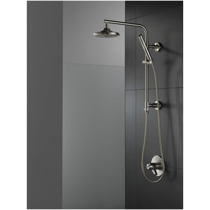 Emerge 18" Round Shower Column with Hose and Integrated Diverter - Less Shower Head and Hand Shower