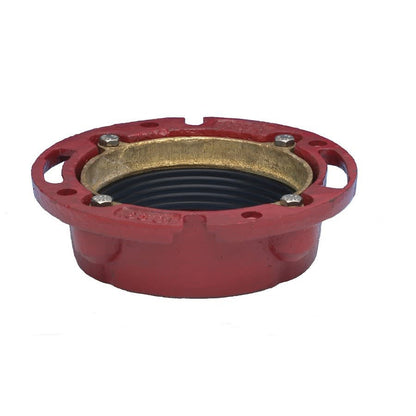 Closet Flange, 3 in, No Caulk, 6-15/16 in OD, Cast Iron, Red