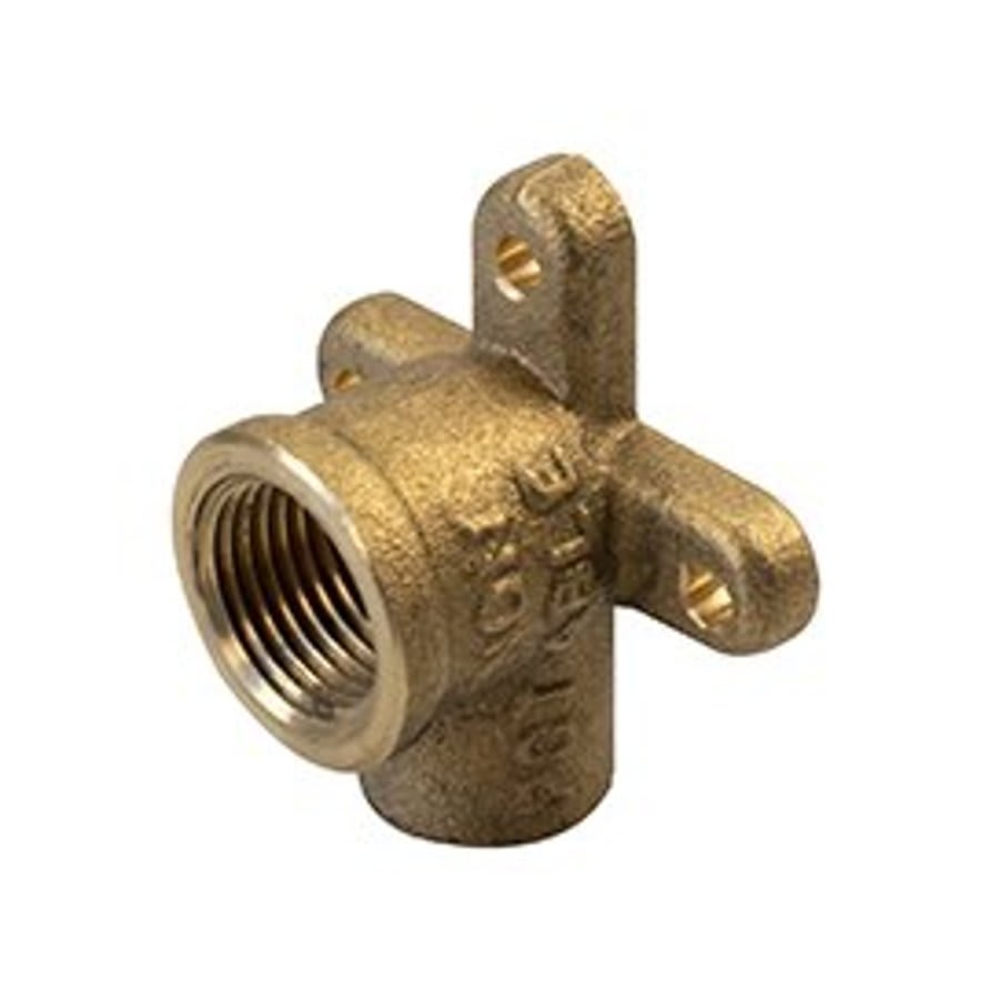 Tub/Shower Drop 3-Ear Elbow, 1/2 in, FNPT x Female C, Brass