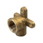 Tub/Shower Drop 3-Ear Elbow, 1/2 in, FNPT x Female C, Brass