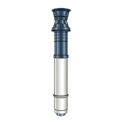 39 in, Non Condensing Vent Extension Piece, 3x5 Metal Concentric