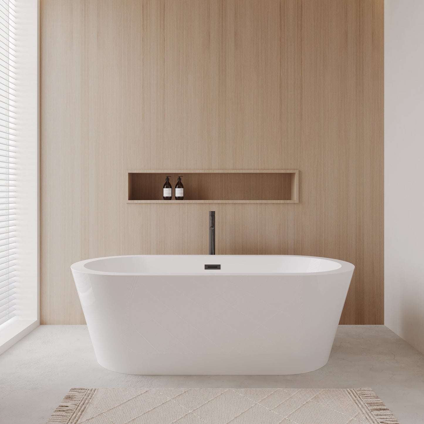 Mermaid Freestanding Bathtub - 71W x 23.25H x 33.5D