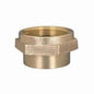 Double Hex Female Nipple, 1-1/2 in, Brass, FNPT x Female NST (NH)