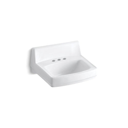 Greenwich™ Wall Mount Lavatory Sink, ADA, 20-3/4 x 18-1/4 x 7-3/4 in, Vitreous China, White