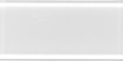 Color Wave Ice White Rectangle 2X12 Glossy