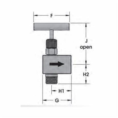 Ty-Flo® Needle Valve, 3/8 in, 316/316L Stainless Steel