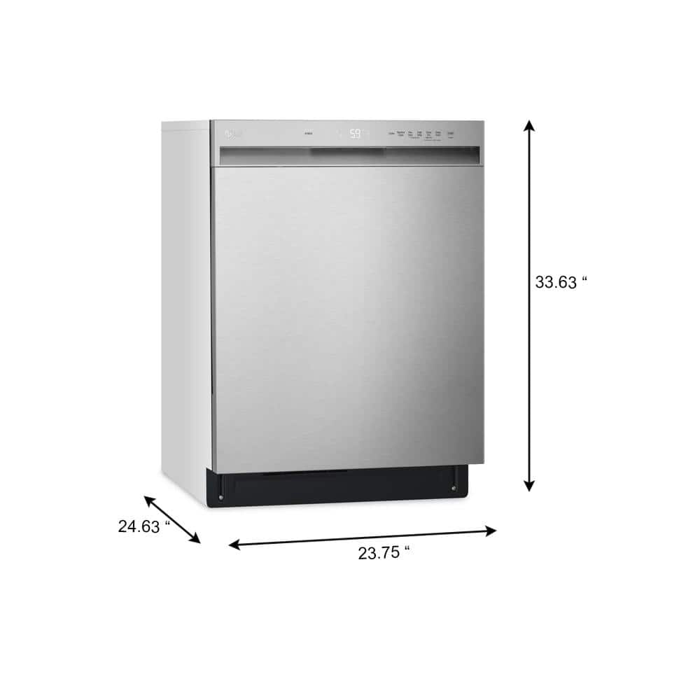 24"W Full Console / Pocket Handle Dishwasher Stainless Steel