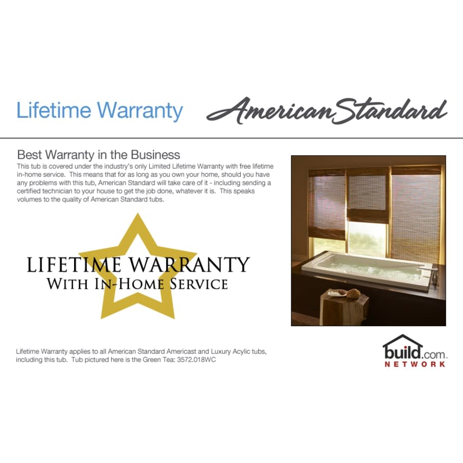 Princeton 60" Americast Bathtub with Right Hand Drain - Lifetime Warranty - Drain Included