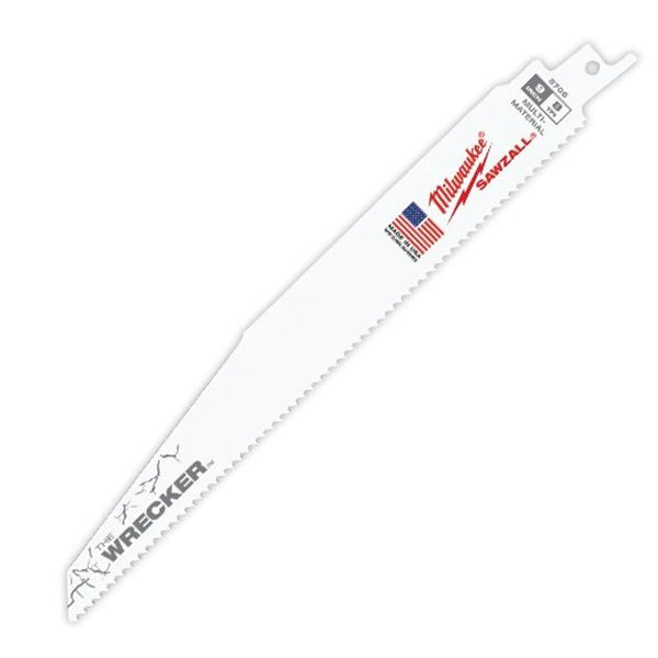 SAWZALL® The Wrecker™ Demolition Reciprocating Saw Blade, 9 in L, 7/11 tpi, 0.062 in THK, 5-Pack