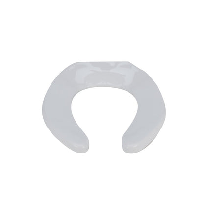 Toilet Seat, Elongated Bowl, Open Front, Less Cover, Plastic, White