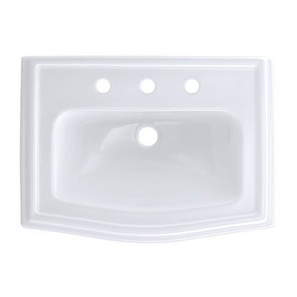 Clayton™ Top Mount Lavatory Sink, ADA, 25 x 18-1/4 x 7-1/8 in, Vitreous China, White