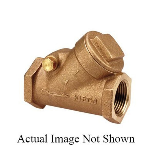 Swing Check Valve, 1/2 in, FNPT, Bronze