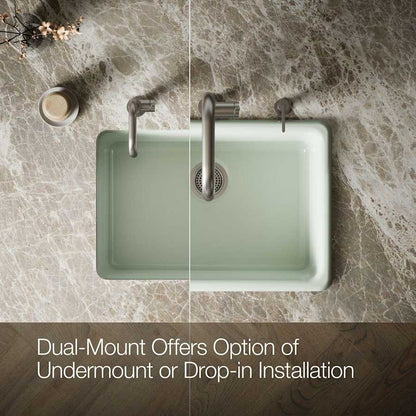 Iron/Tones 27" Undermount Single Basin Enameled Cast Iron Kitchen Sink