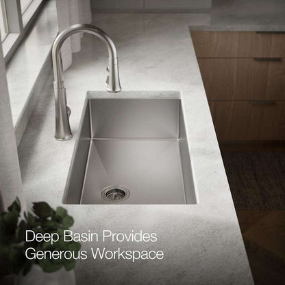 Strive 35" Single Basin Undermount 16-Gauge Stainless Steel Kitchen Sink with SilentShield with Accessories Included