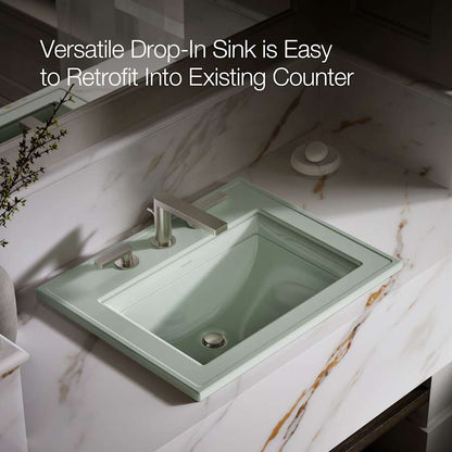 Memoirs Stately 17" Drop In Bathroom Sink with 3 Holes Drilled and Overflow